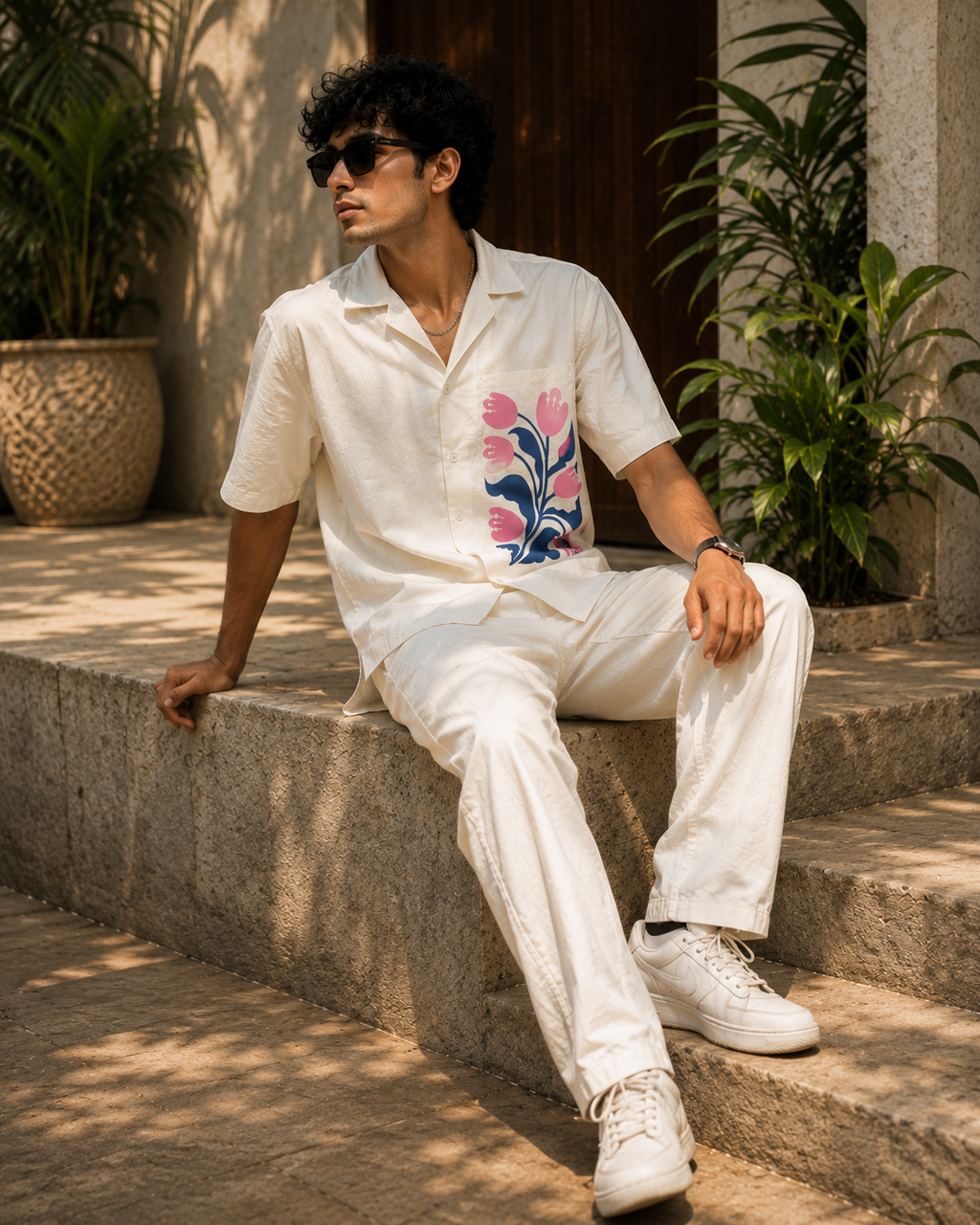 Padmam | White | Men's Oversized Shirt