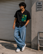 Kanakam | Black | Men's Oversized Shirt