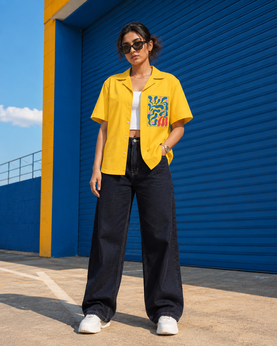 Arali | Yellow | Women's Oversized Shirt