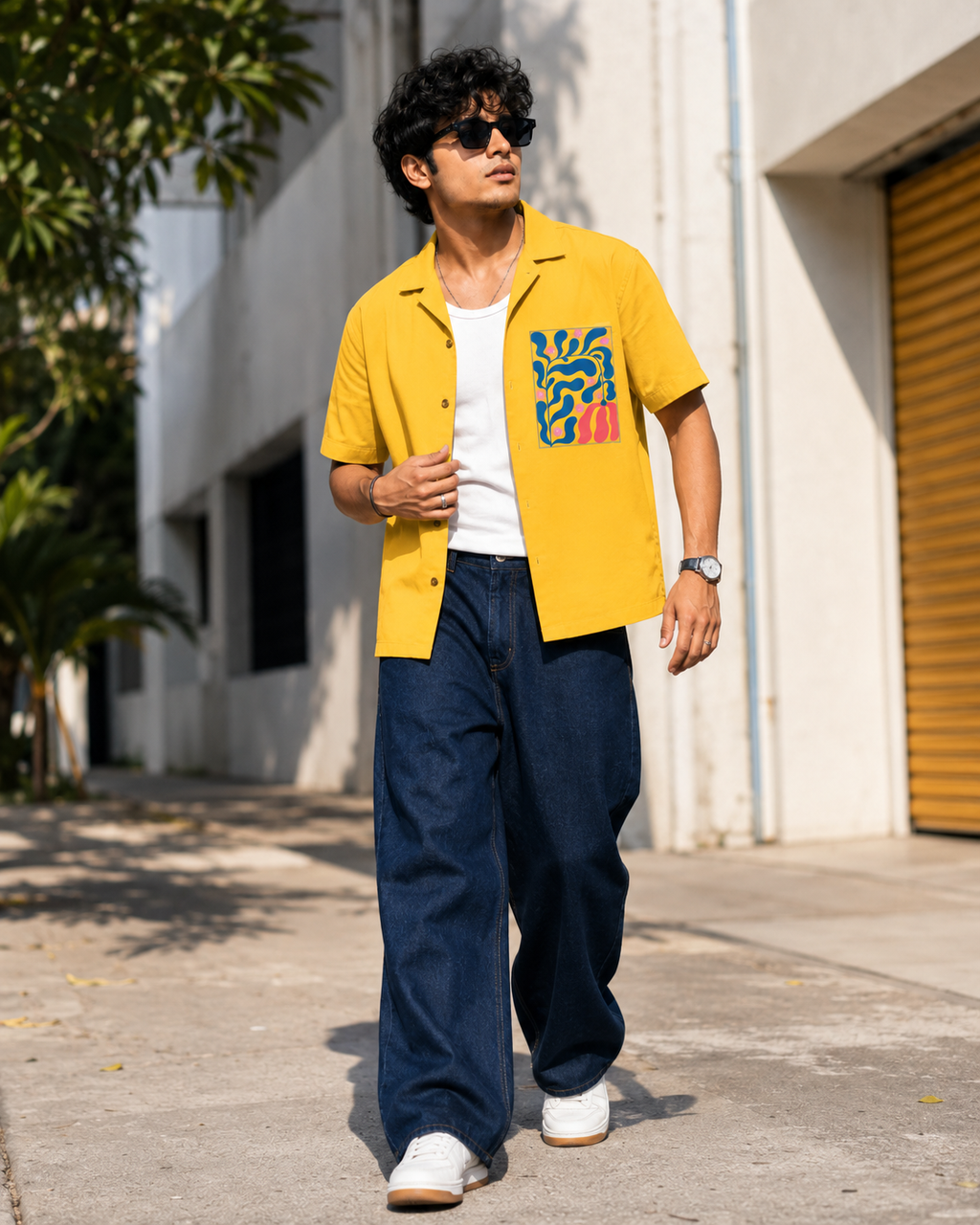Arali | Yellow | Men's Oversized Shirt