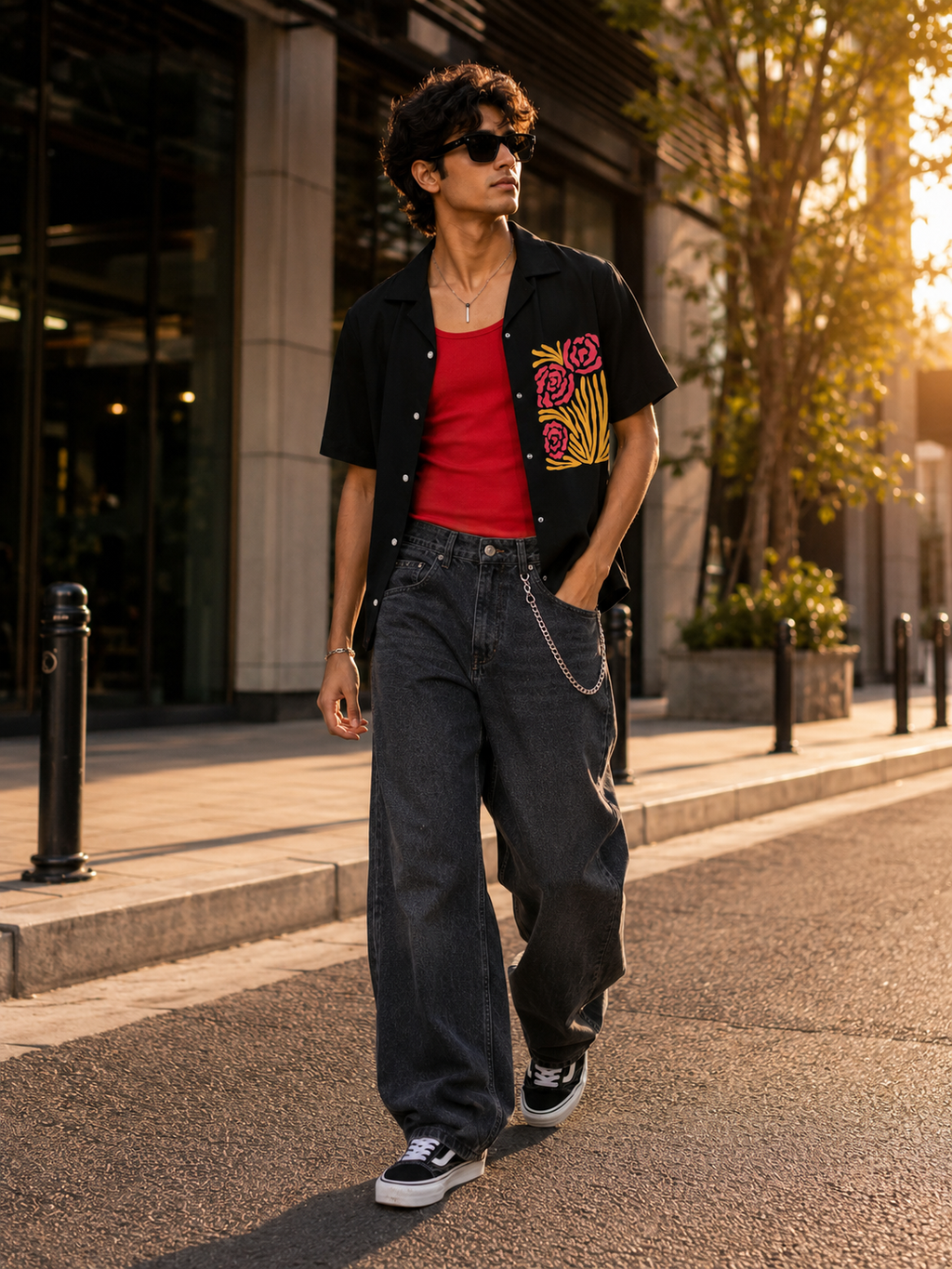 Roja | Black | Men's Oversized Shirt