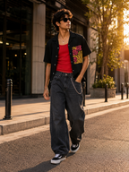 Roja | Black | Men's Oversized Shirt