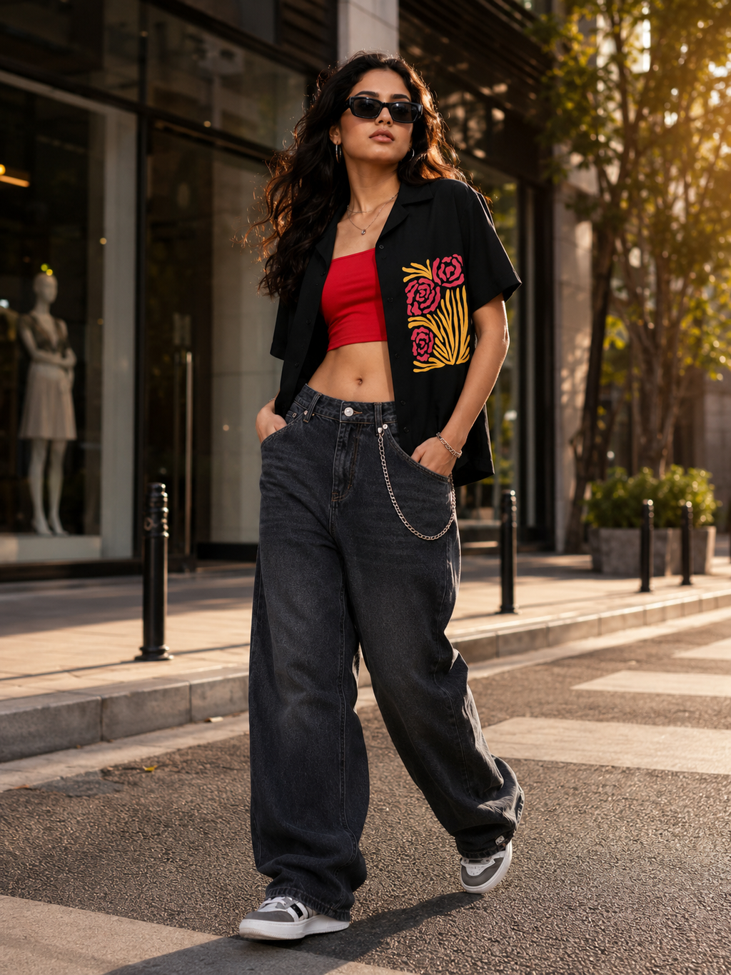 Roja | Black | Women's Oversized Shirt