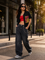 Roja | Black | Women's Oversized Shirt