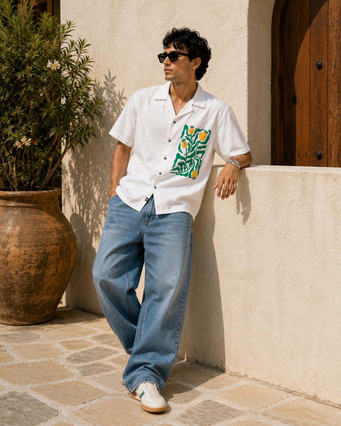 Kanakam | White | Men's Oversized Shirt