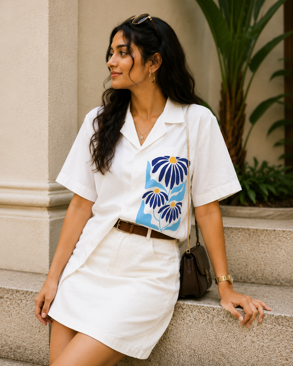 Daisy | White | Women's Oversized Shirt