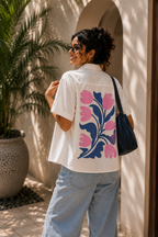 Padmam | White | Women's Oversized Shirt