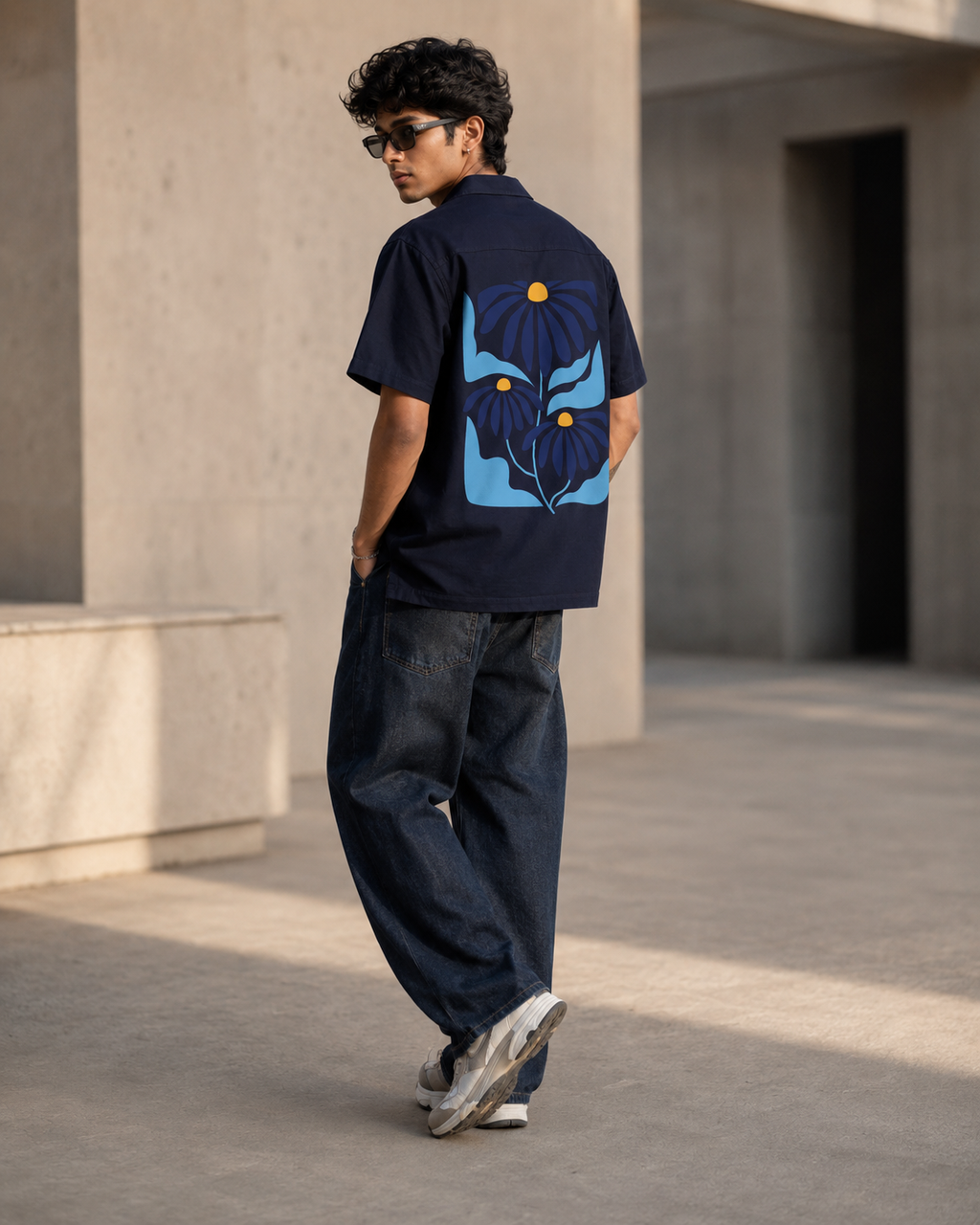 Daisy | Navy Blue | Men's Oversized Shirt