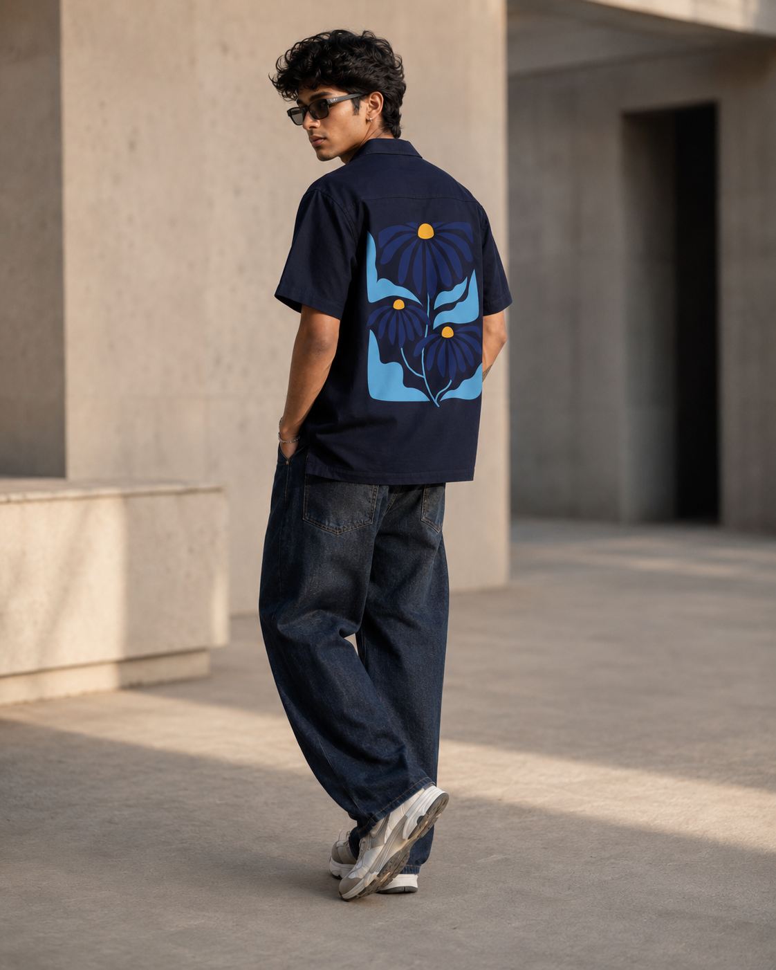 Daisy | Navy Blue | Men's Oversized Shirt