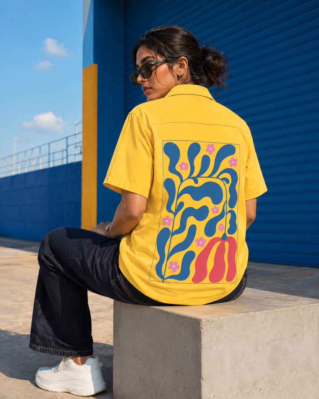 Arali | Yellow | Women's Oversized Shirt