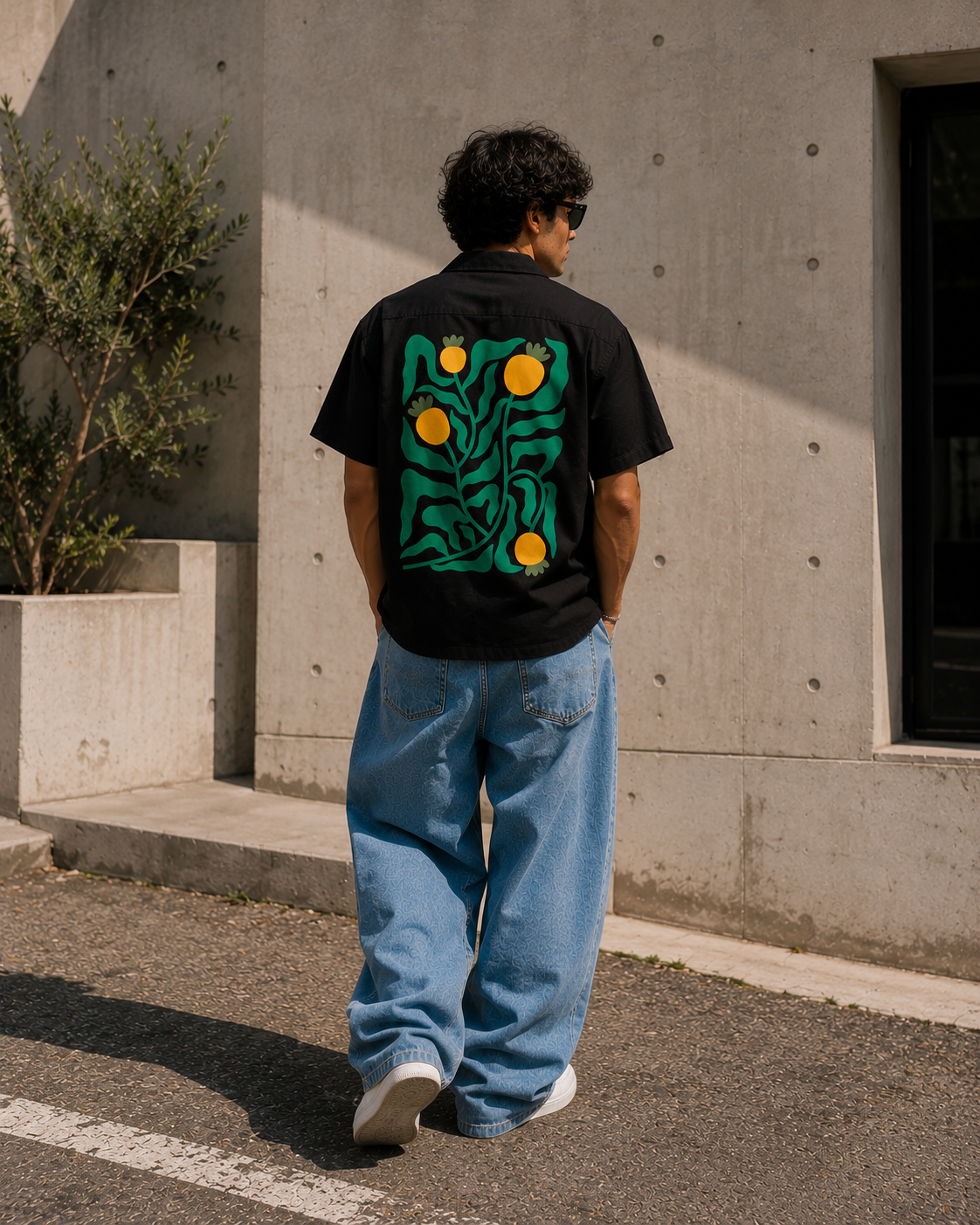 Kanakam | Black | Men's Oversized Shirt