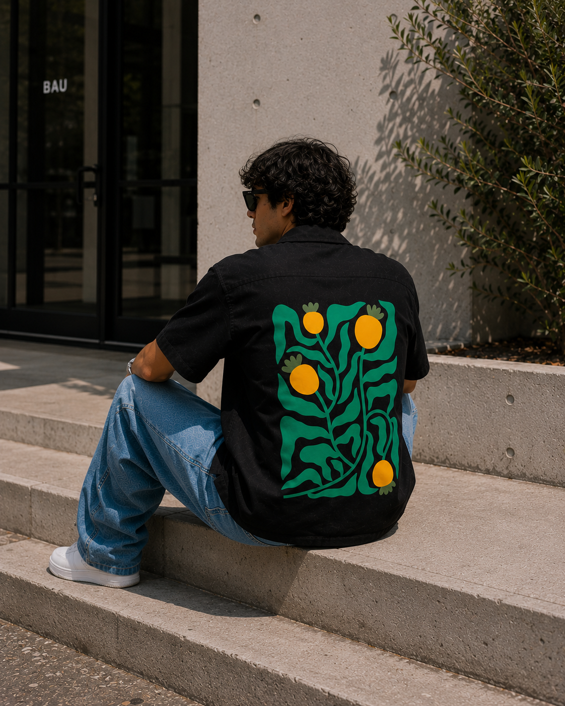 Kanakam | Black | Men's Oversized Shirt