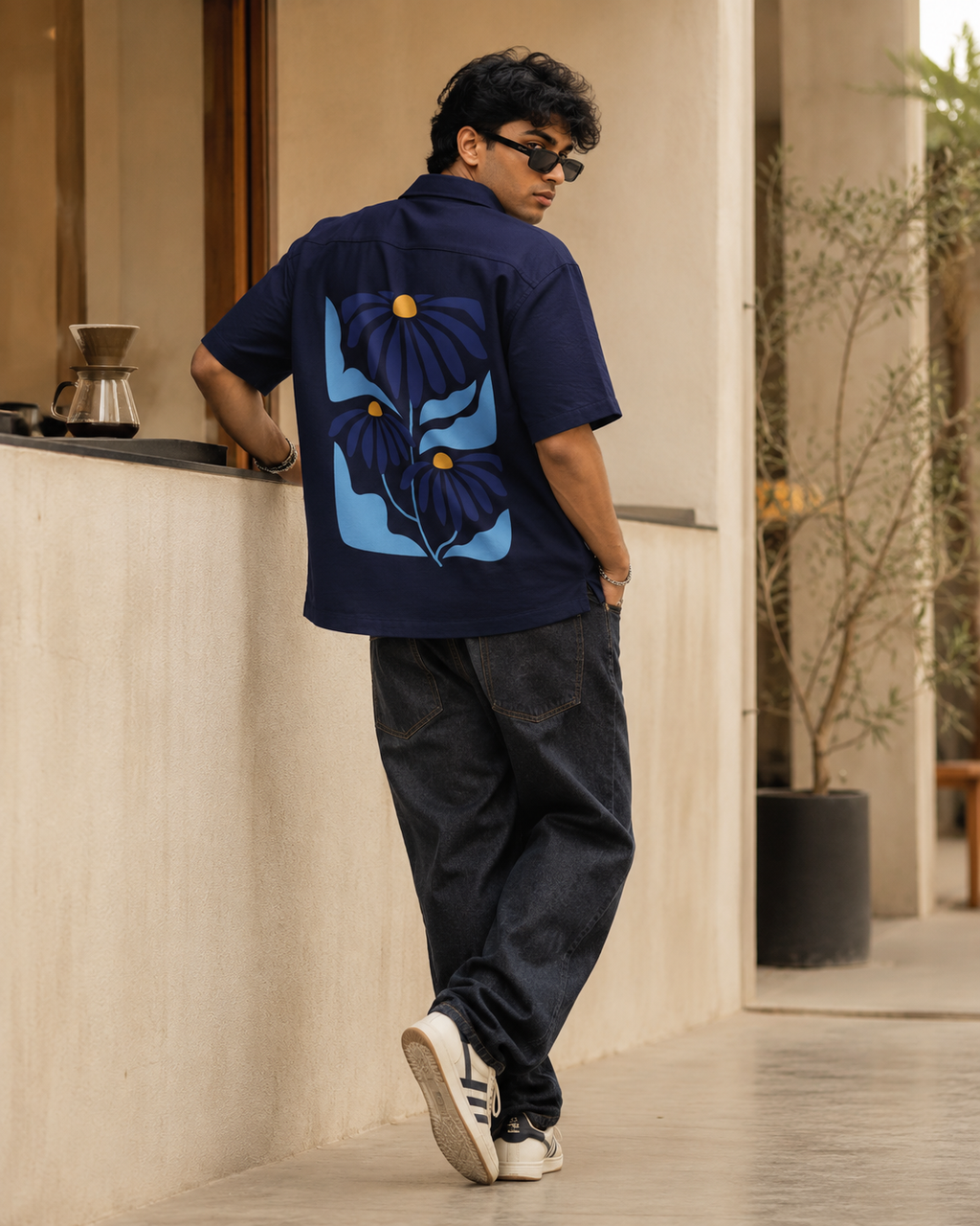Daisy | Navy Blue | Men's Oversized Shirt