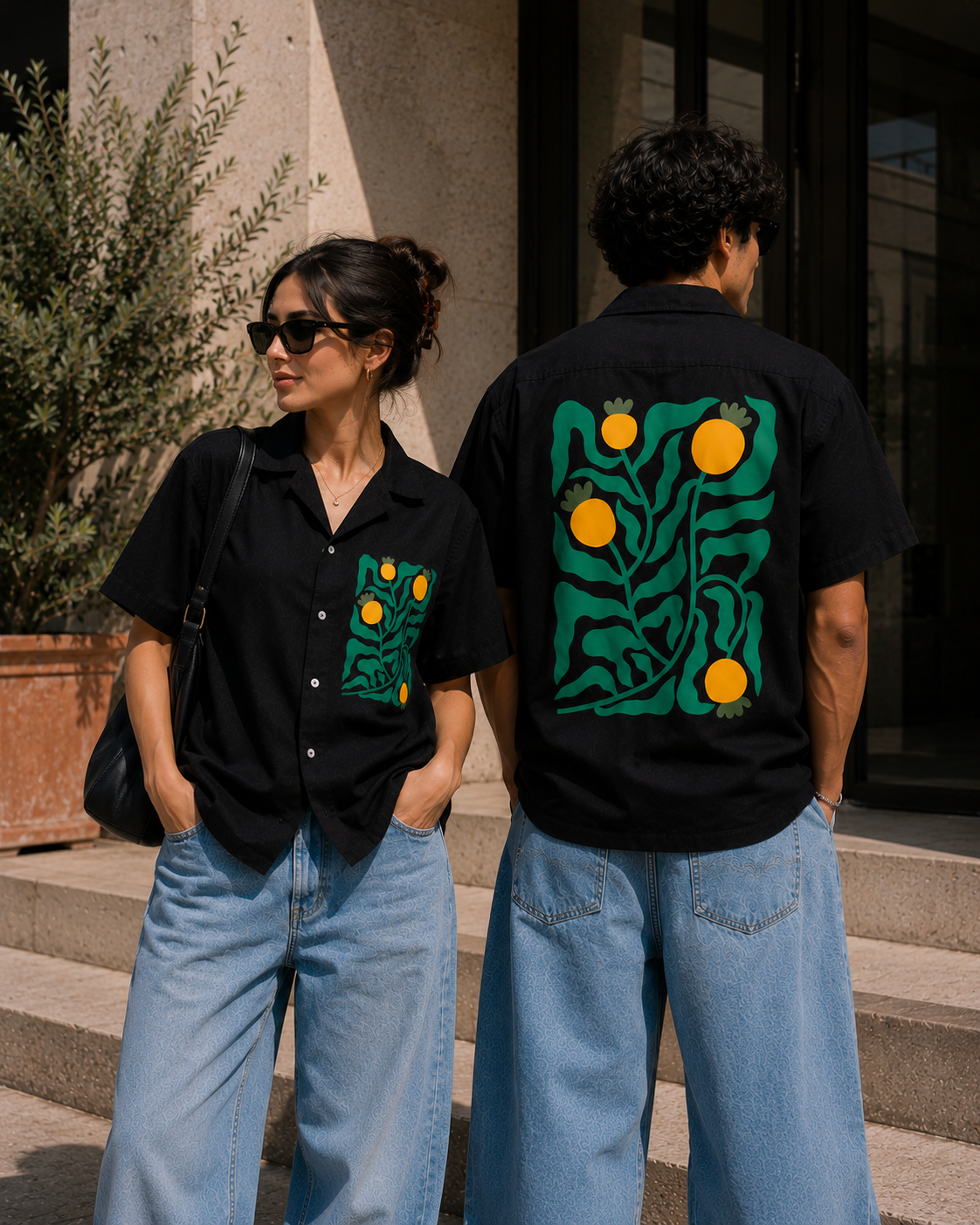 Kanakam | Black | Men's Oversized Shirt
