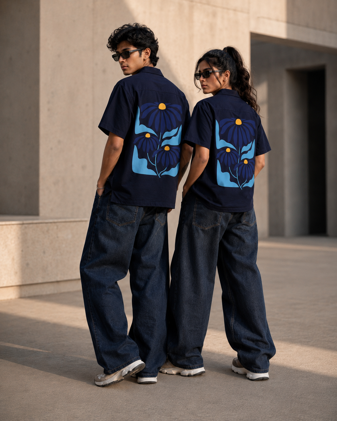 Daisy | Navy Blue | Men's Oversized Shirt