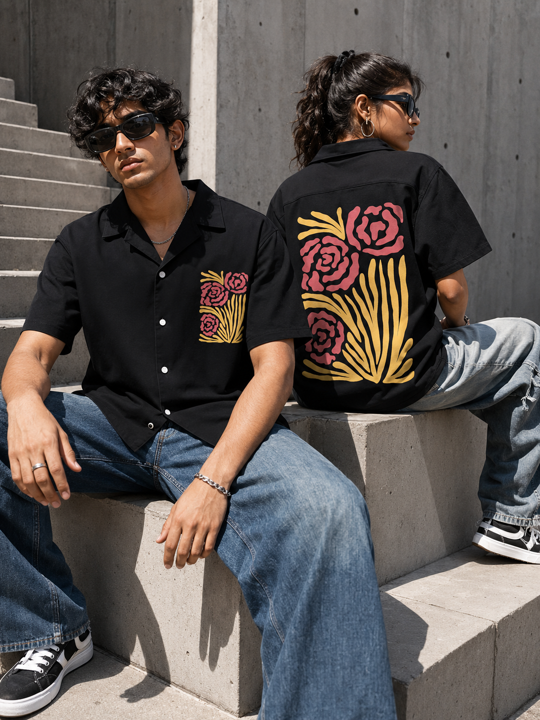 Roja | Black | Women's Oversized Shirt